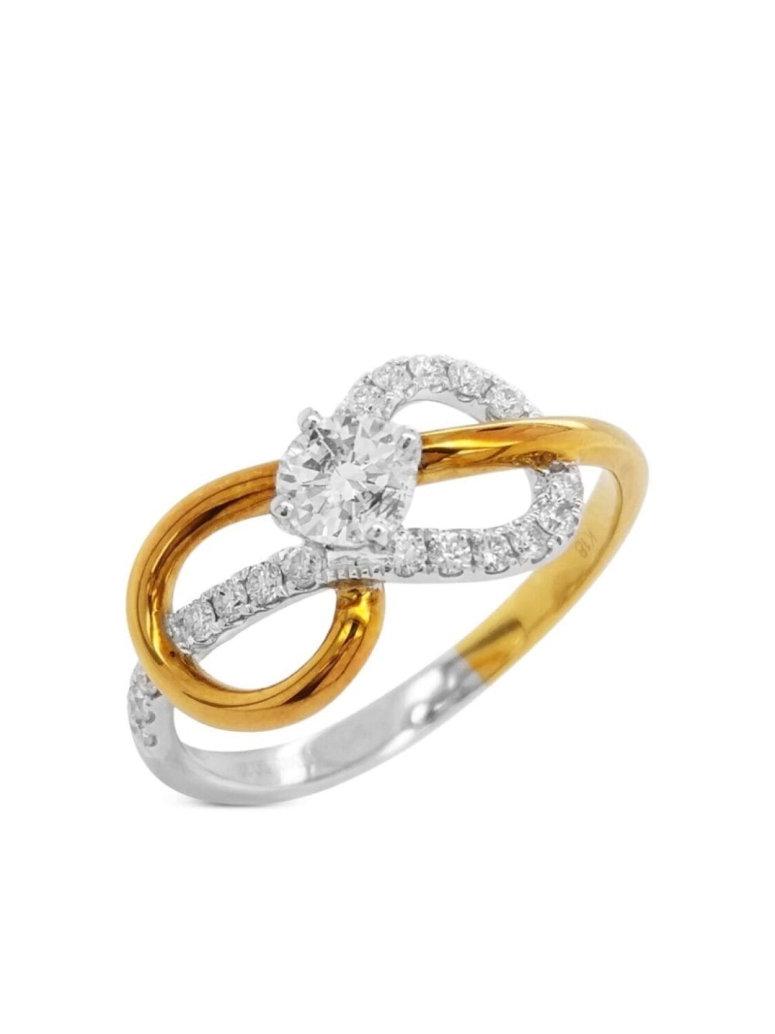 

Кольцо с бриллиантом из белого золота 18 карат HYT Jewelry, серебряный
