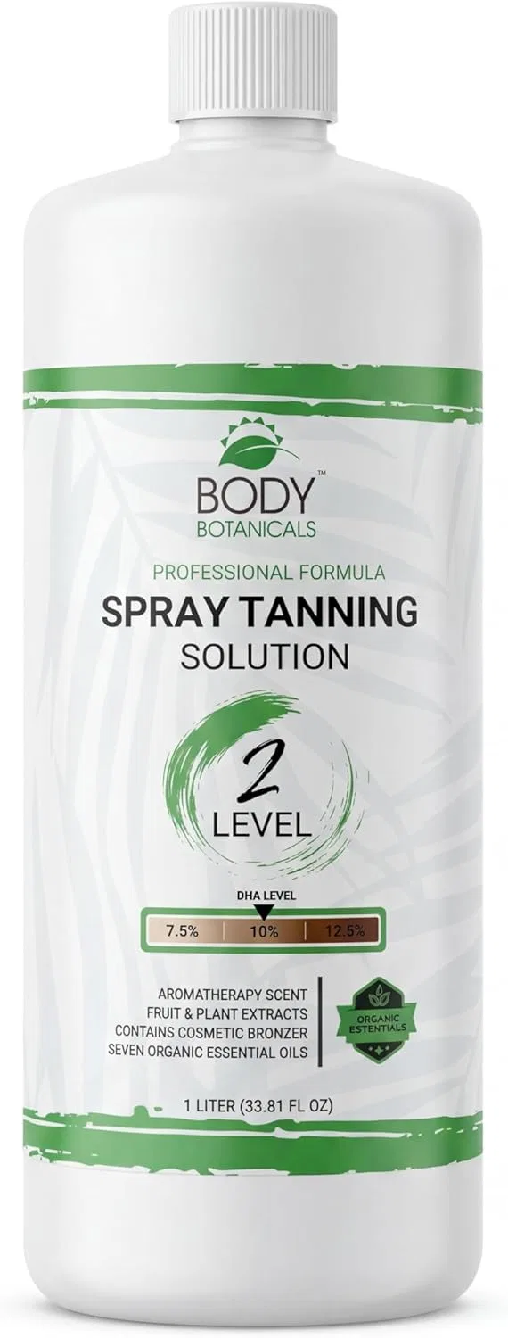 Автозагар Professional Sunless Tanning Spray Tan Solution, Body Botanicals, Level 2, 33.8 Fl Oz