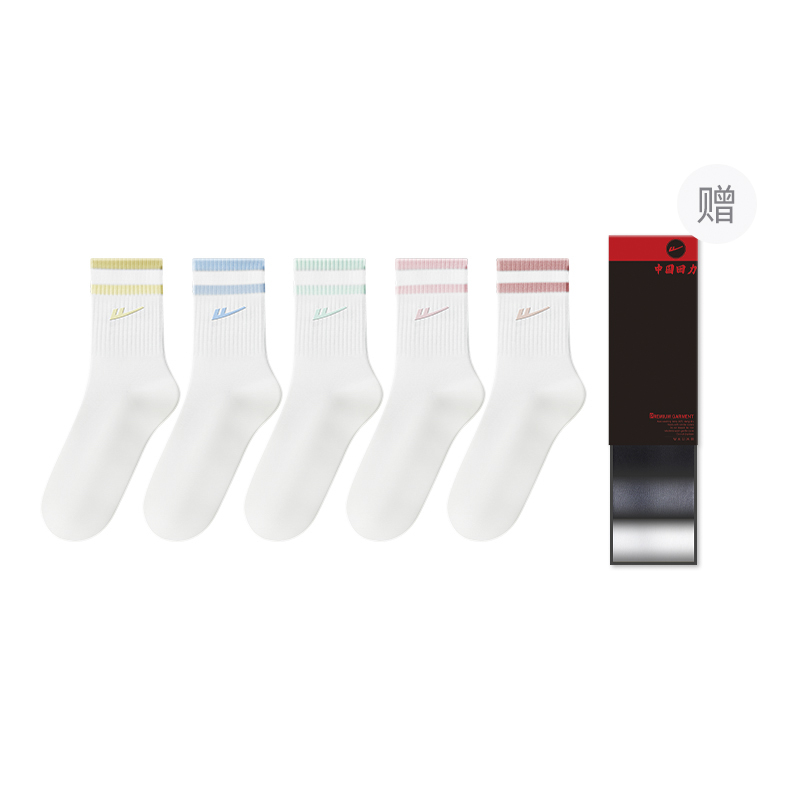 

Женские носки Warrior Mid Calf 5 пар, светло-желтый, светло-голубой, светло-зеленый, светло-розовый, цвет сакуры