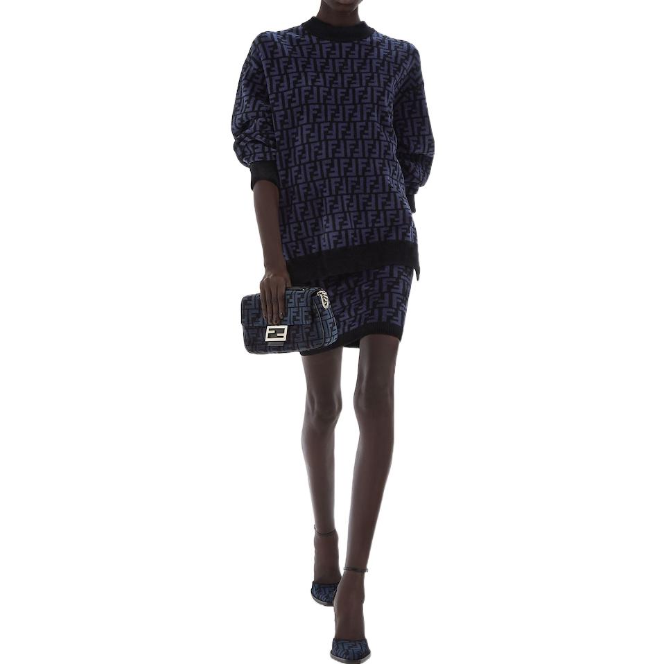 Свитер SS22 женский фиолетово-голубой FENDI — фото 4