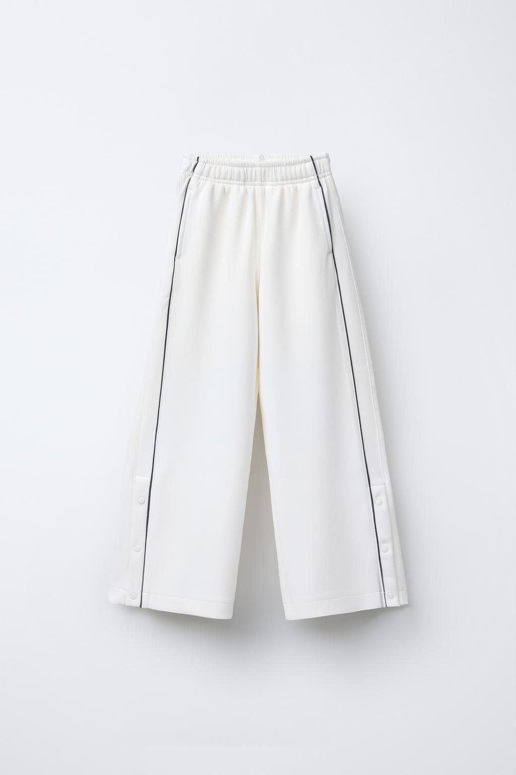 

Широкие брюки из модала ZARA, экрю