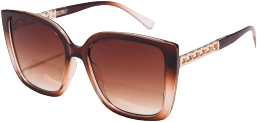 

Модные солнцезащитные очки большого размера для женщин, винтажные солнцезащитные очки в крупной оправе, роскошные декоративные очки для активного отдыха HVTVTLA, Clear Brown