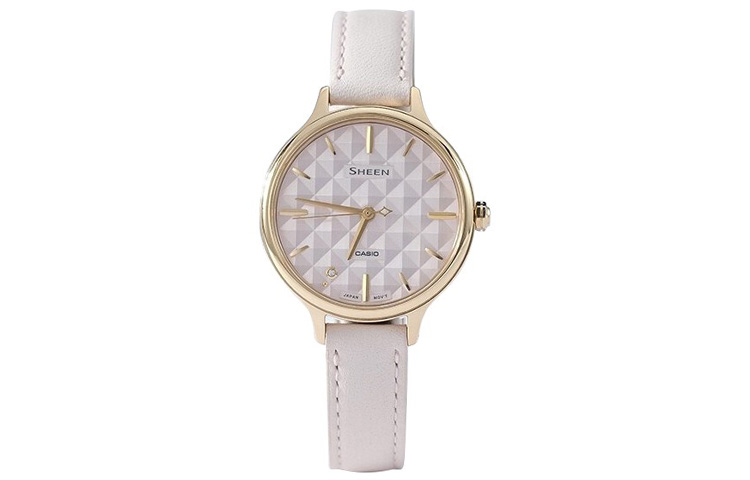 

CASIO Часы Women's SHEEN Pink Watch, Light Pink Watch Dial