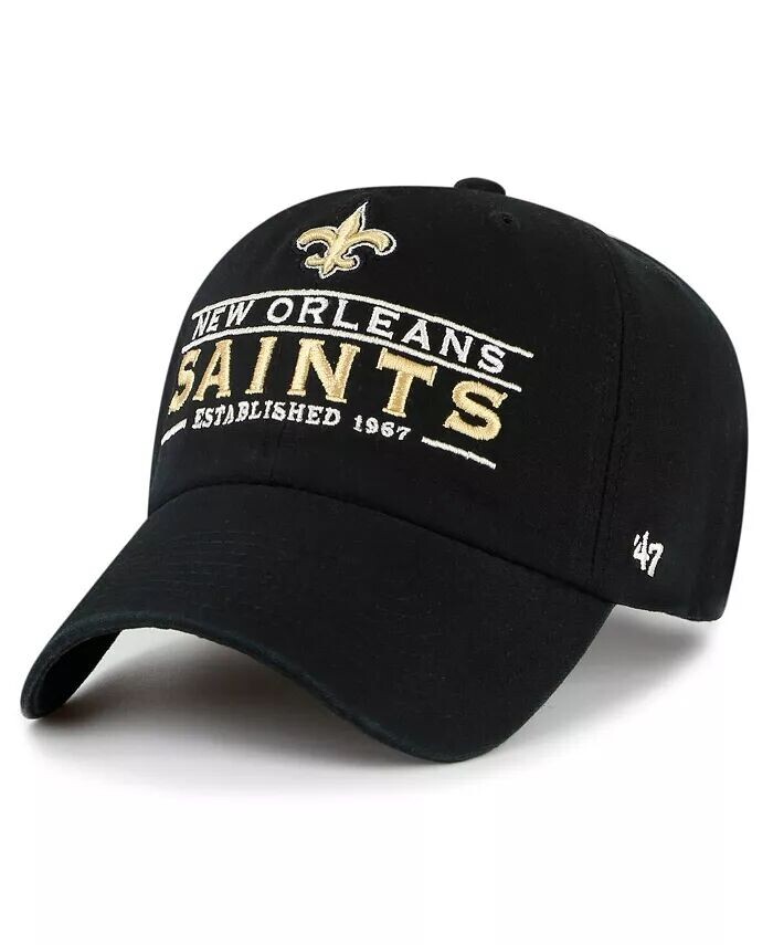 

Мужская черная регулируемая шляпа New Orleans Saints Vernon Clean Up '47 Brand