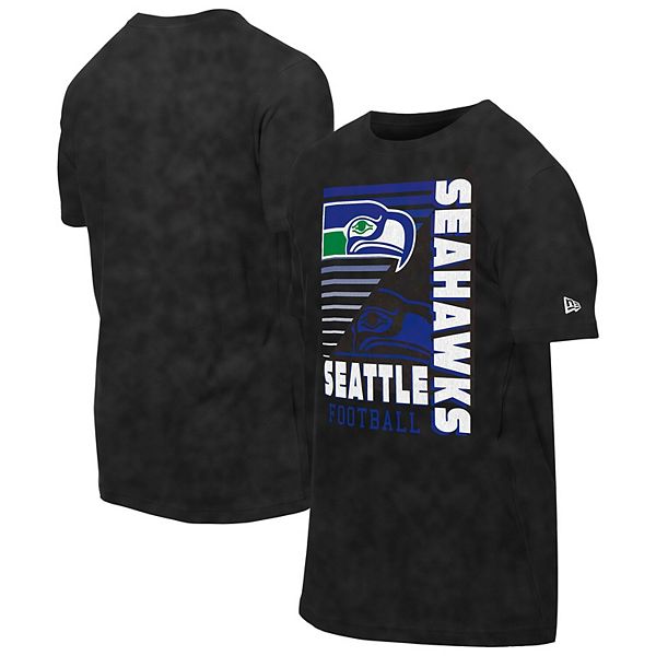 

Мужская черная футболка Seattle Seahawks с ретро-логотипом, обработанная энзимами New Era