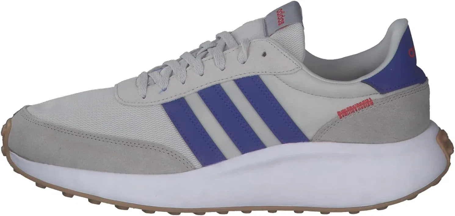 Мужские беговые кроссовки Adidas Run 70s Lifestyle, 2-Grey Lucid Blue Better Scarlet — фото 2