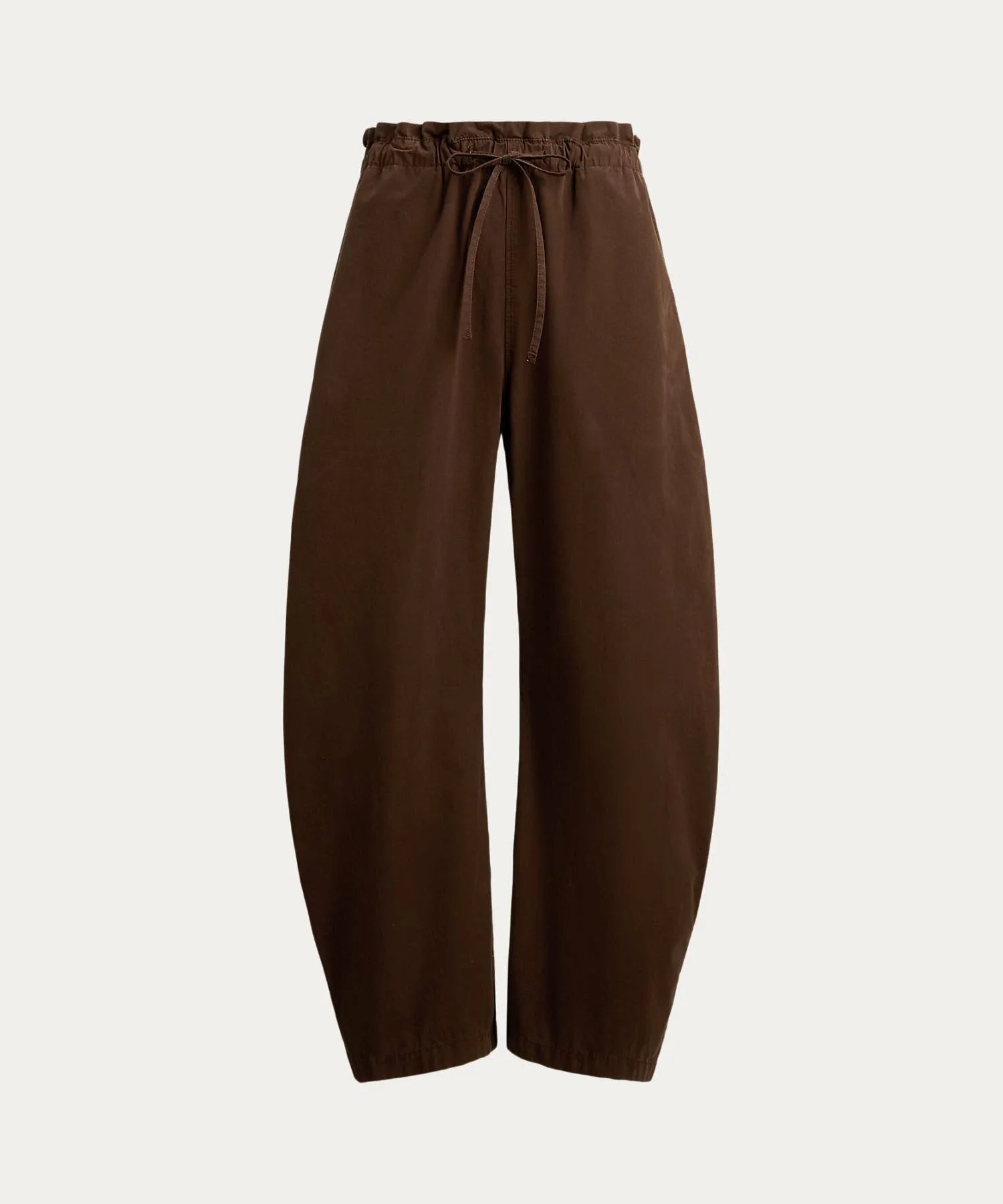 Хлопковые брюки зауженного кроя на шнуровке Polo Ralph Lauren, цвет 200 Brown