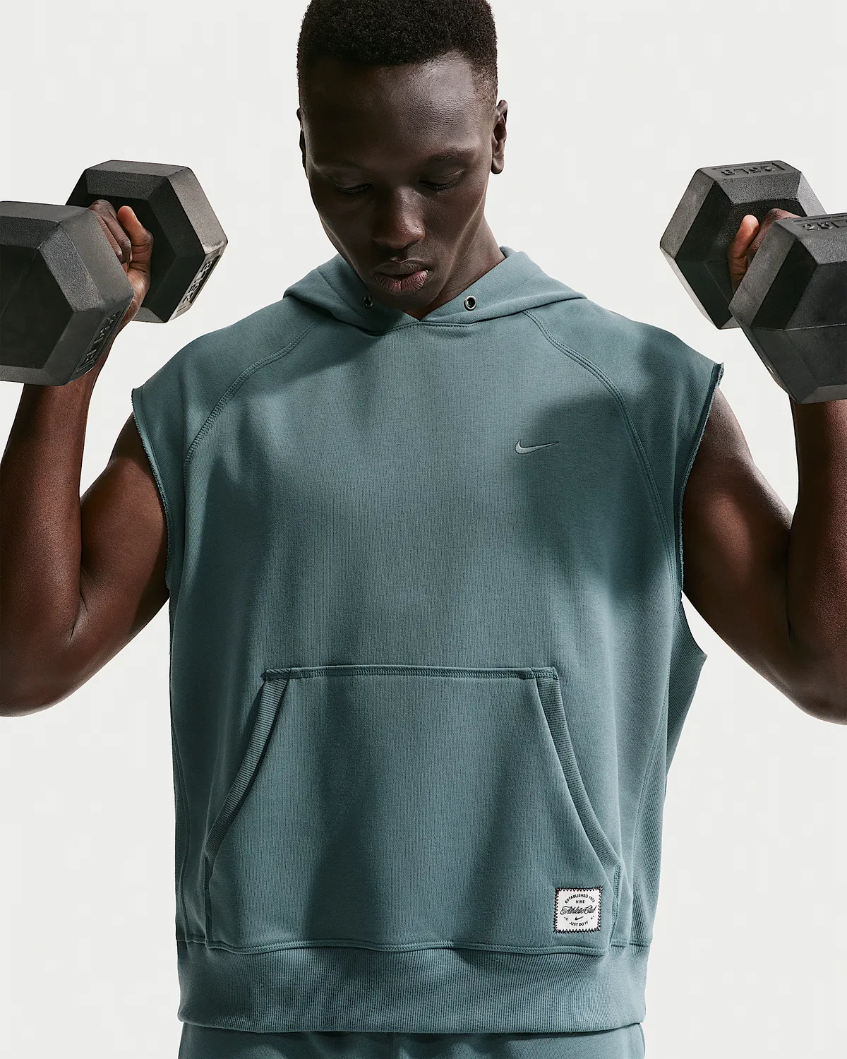 Мужская тренировочная безрукавка Dri-FIT Fleece Nike N.A.C., Mineral Slate/Mineral Slate — фото 3
