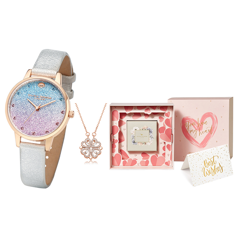 

OLIVIA·BURTON Часы Ocean Series Wrist Watch Quartz Movement Purple Watch Dial Women's Watch
