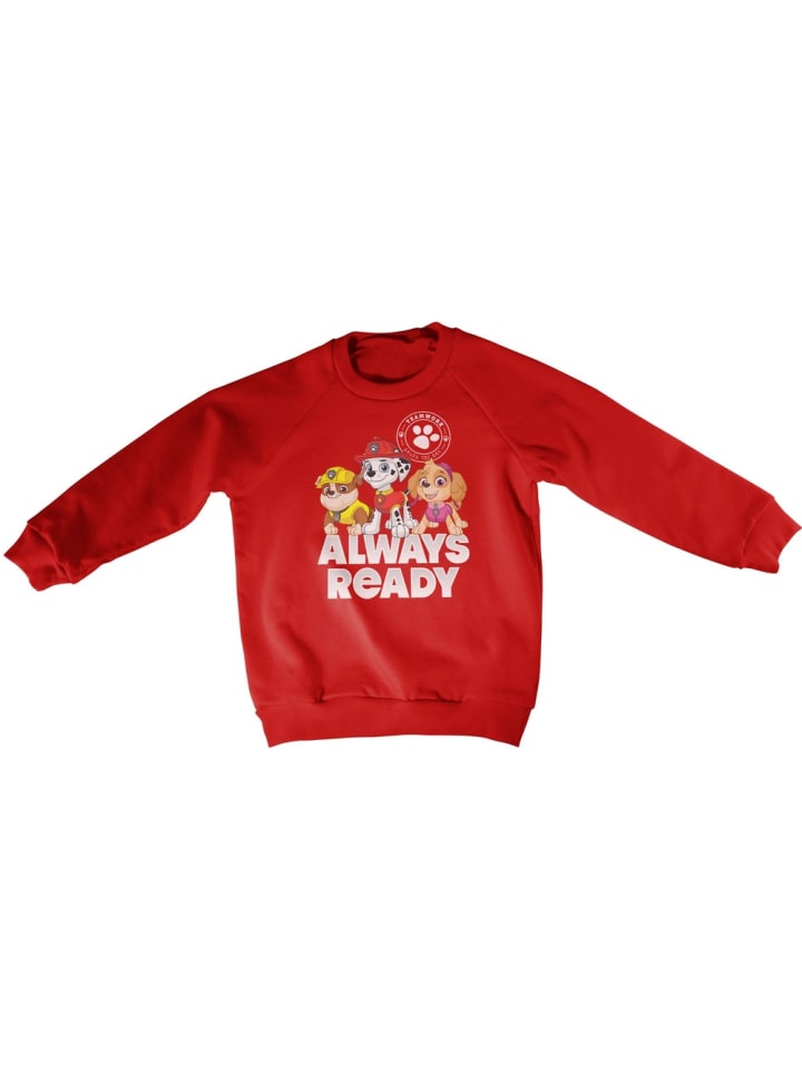 

Детская толстовка "Paw Patrol Always Ready Kids Sweatshirt" красного цвета Paw Patrol