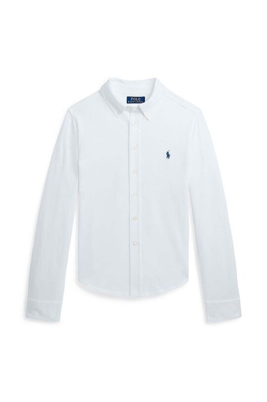 

Детская хлопковая рубашка Polo Ralph Lauren, белый