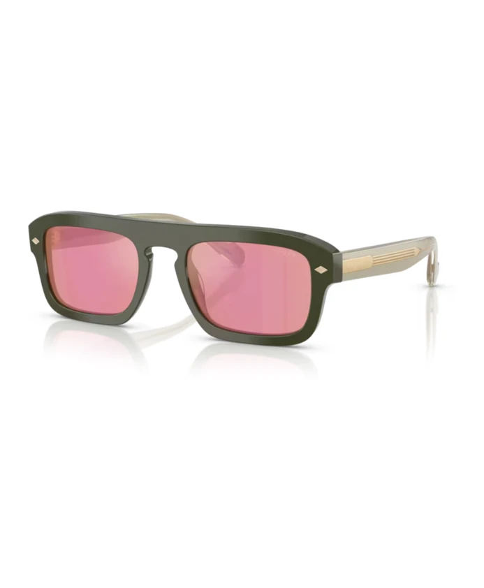 

Зеркальные солнцезащитные очки зеленого и розового цвета Vogue, зеленый