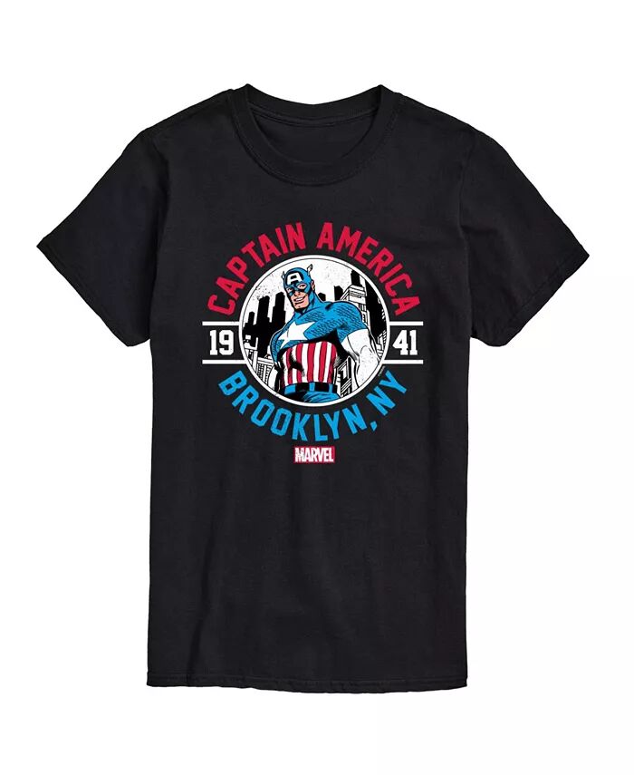 

Футболка мужская с коротким рукавом Captain America Brooklyn NY AIRWAVES, черный