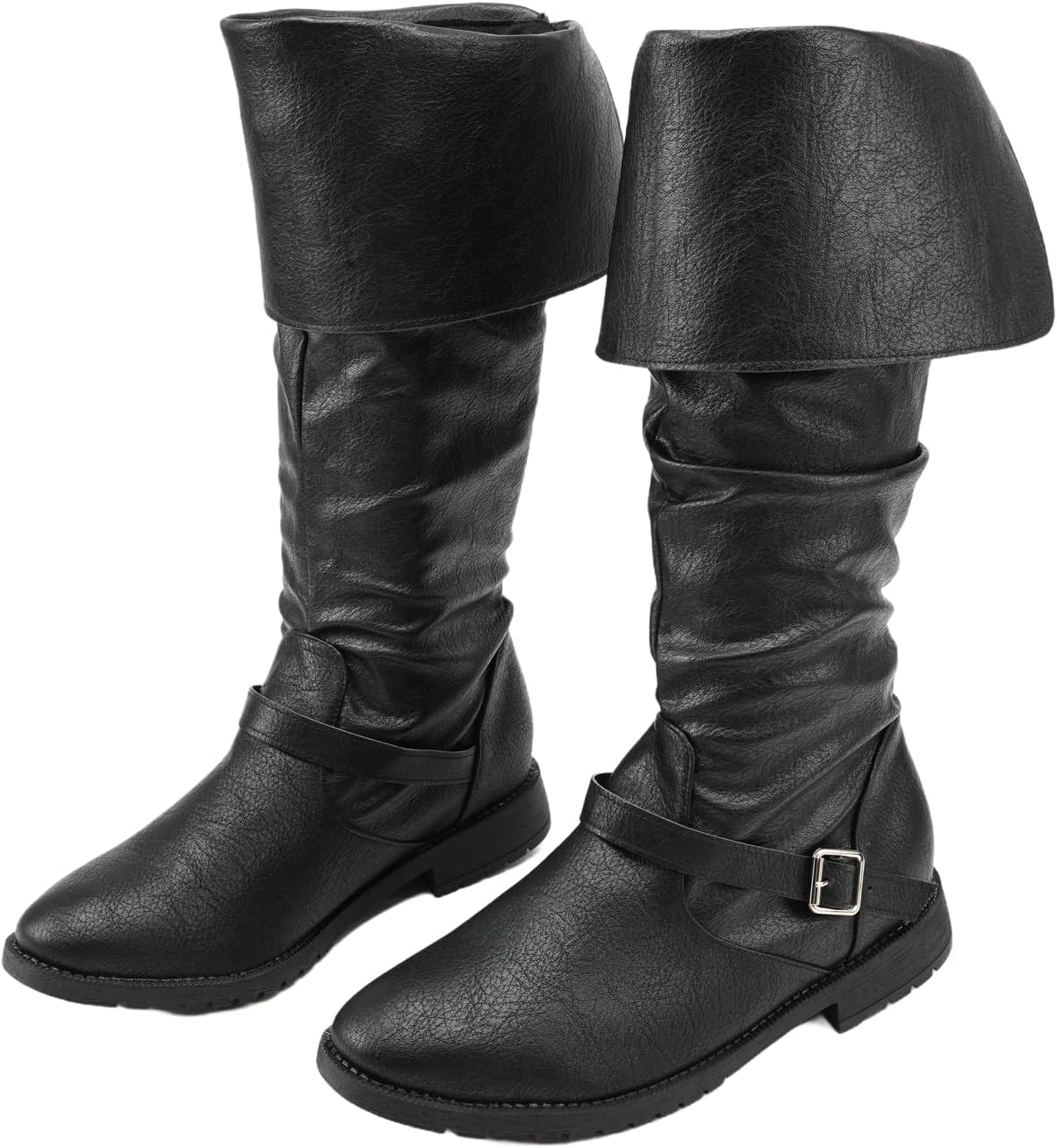 

Средневековые пиратские ботинки, западные рыцарские туфли, ренессансные мужские сапоги до середины голени, готические плоские джазовые ботинки Ciyasheh, черный