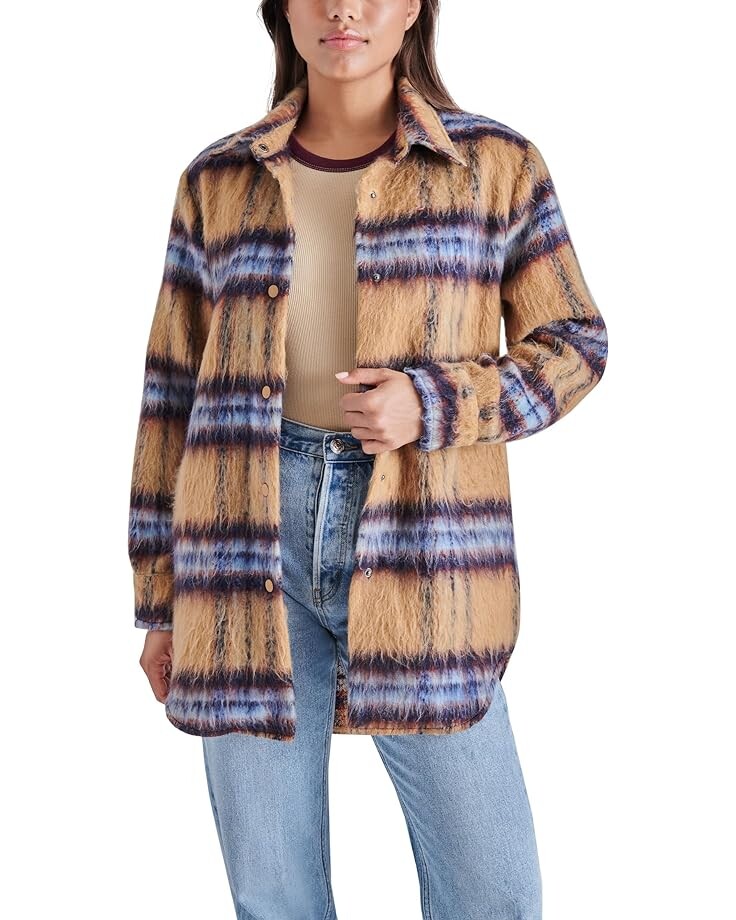 

Куртка Steve Madden Eldridge Shirt, цвет Cream Multi Plaid