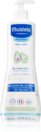 

Гель для мытья тела и волос для детей Mustela Bébé Bain, 750 ml