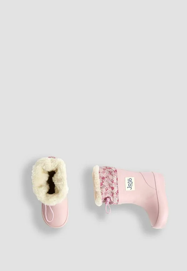 Резиновые сапоги на шнуровке стандартного кроя Jojo Maman Bébé, Pale Pink — фото 3