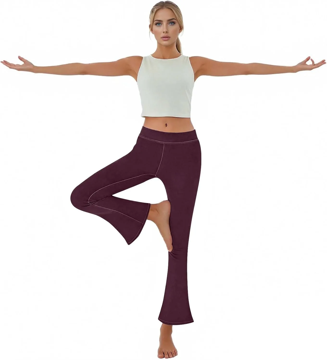 

Женские буткат-йога штаны с высокой талией и карманами