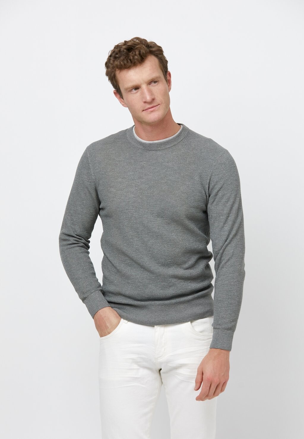 

Вязаный свитер CREW-NECK PROFUOMO, цвет mid green