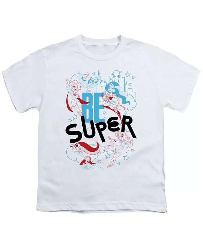 

Мальчики DC Comics Superhero Girls Be Super короткий рукав Juvenile Tee / футболка DC Superhero Girls, белый