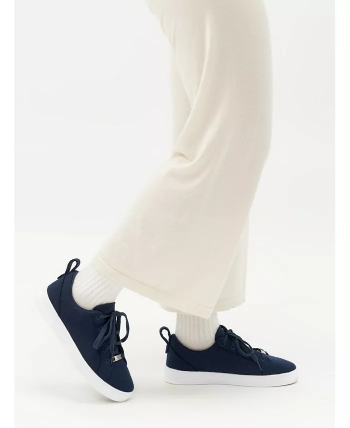 Кашемировые кроссовки с низким голенищем Gobi Cashmere, синий — фото 2