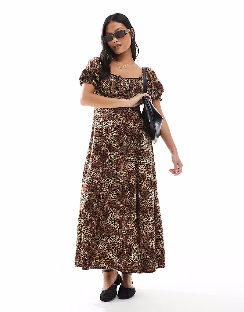 

Платье Miss Selfridge Petite мидакси из пряжи с анималистичным принтом