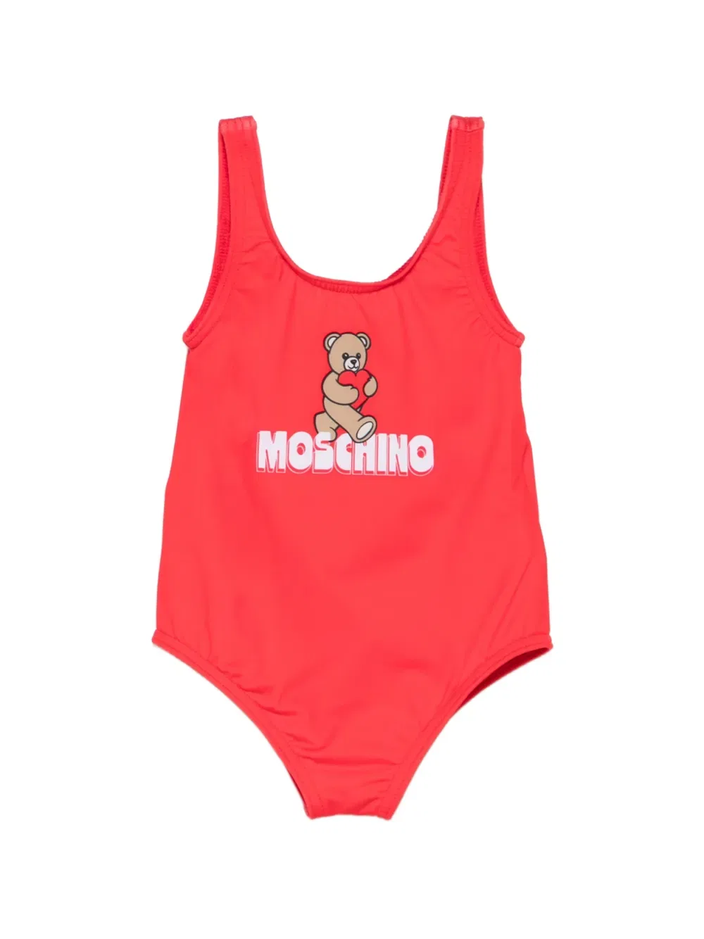 Купальник с логотипом "Мишка" Moschino Kids, красный