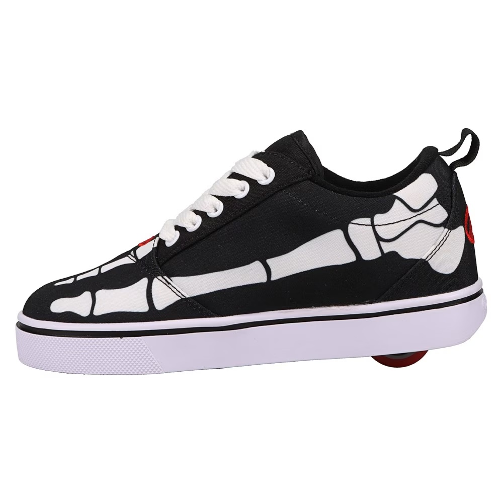 Детские кроссовки на колесиках Heelys pro 20 prints для малышей и подростков, black/white/red. — фото 3