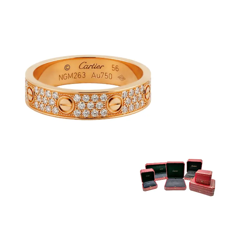 

Cartier Кольцо Love с бриллиантами из желтого золота 18 карат