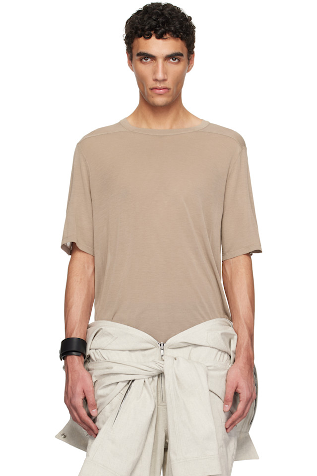 

Футболка голливудского уровня Rick Owens, цвет flesh