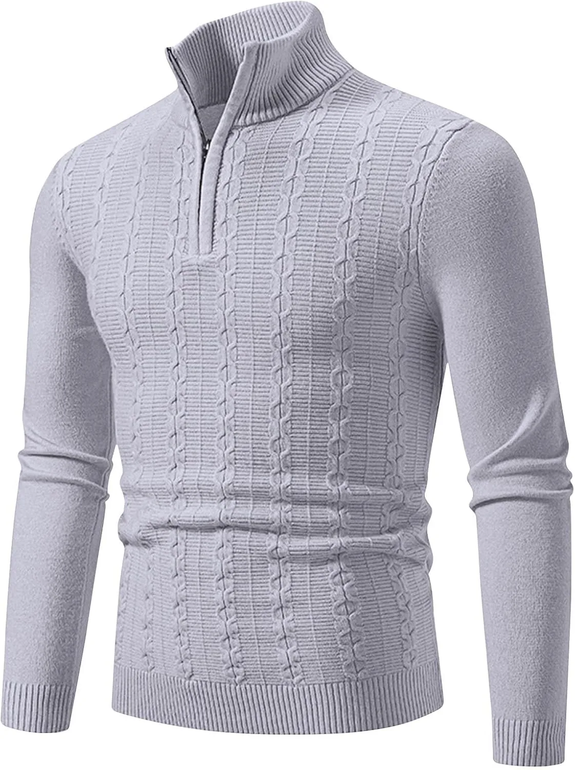 

Свитер мужской с круглым вырезом и длинными рукавами, свободный, кабельная вязка, теплый для зимы AQAYL