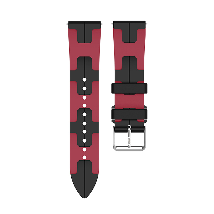 

IBOANN Часы Strap All Compatibility Silicone Material 207mm, Black Burgundy