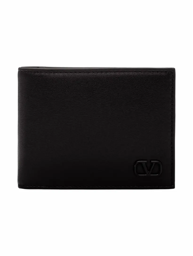 

Кожаное портмоне V-logo Valentino Garavani, черный