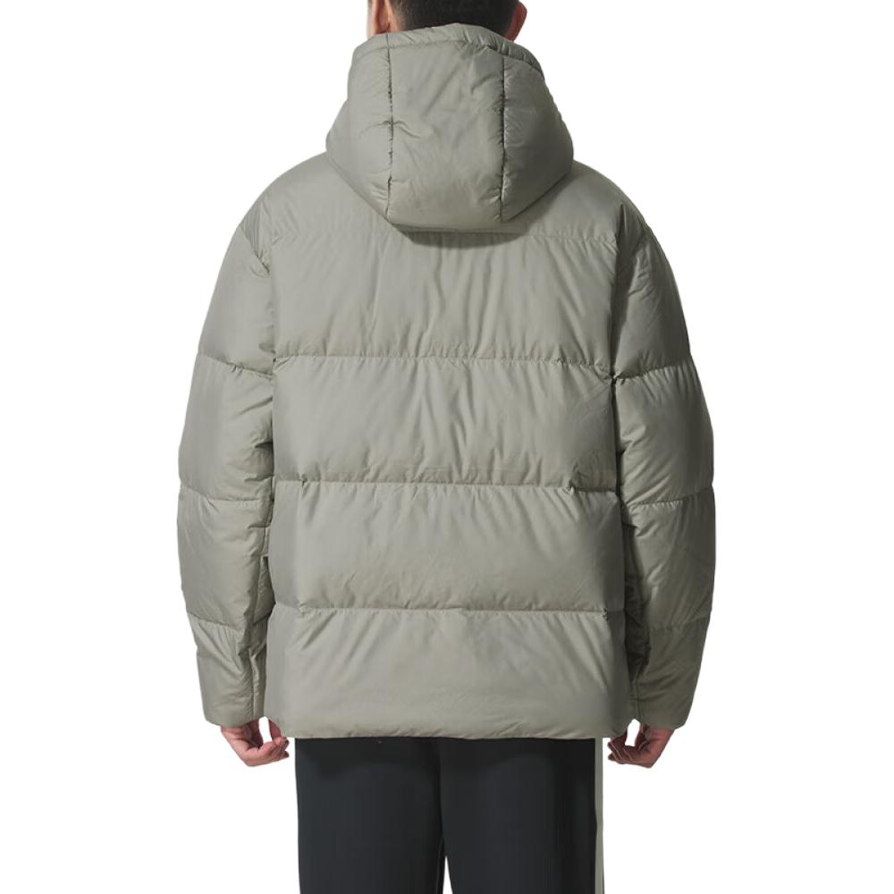 Adidas Серо-зеленая мужская пуховая куртка, Gray Green — фото 3