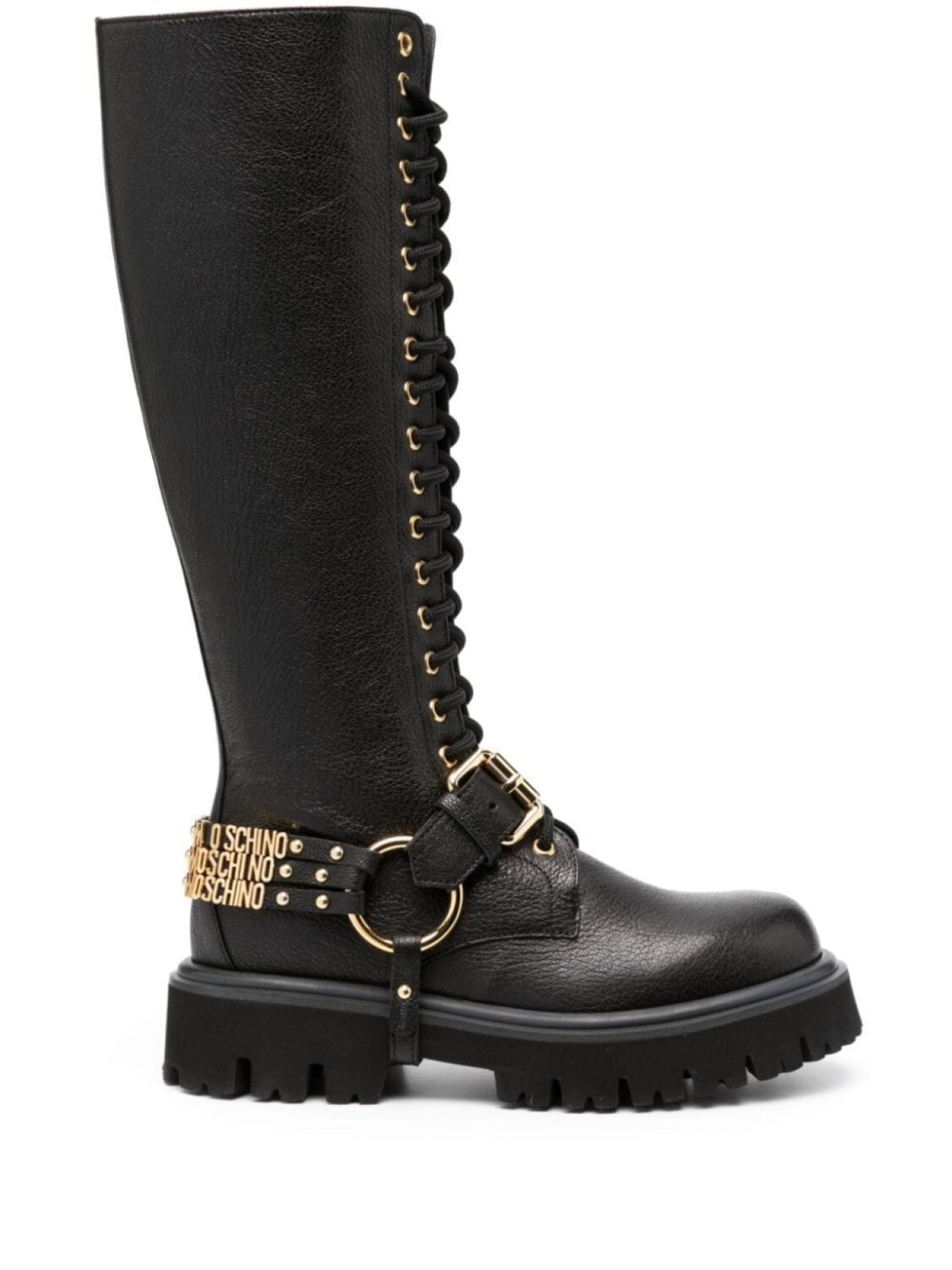

Moschino сапоги с логотипом, черный