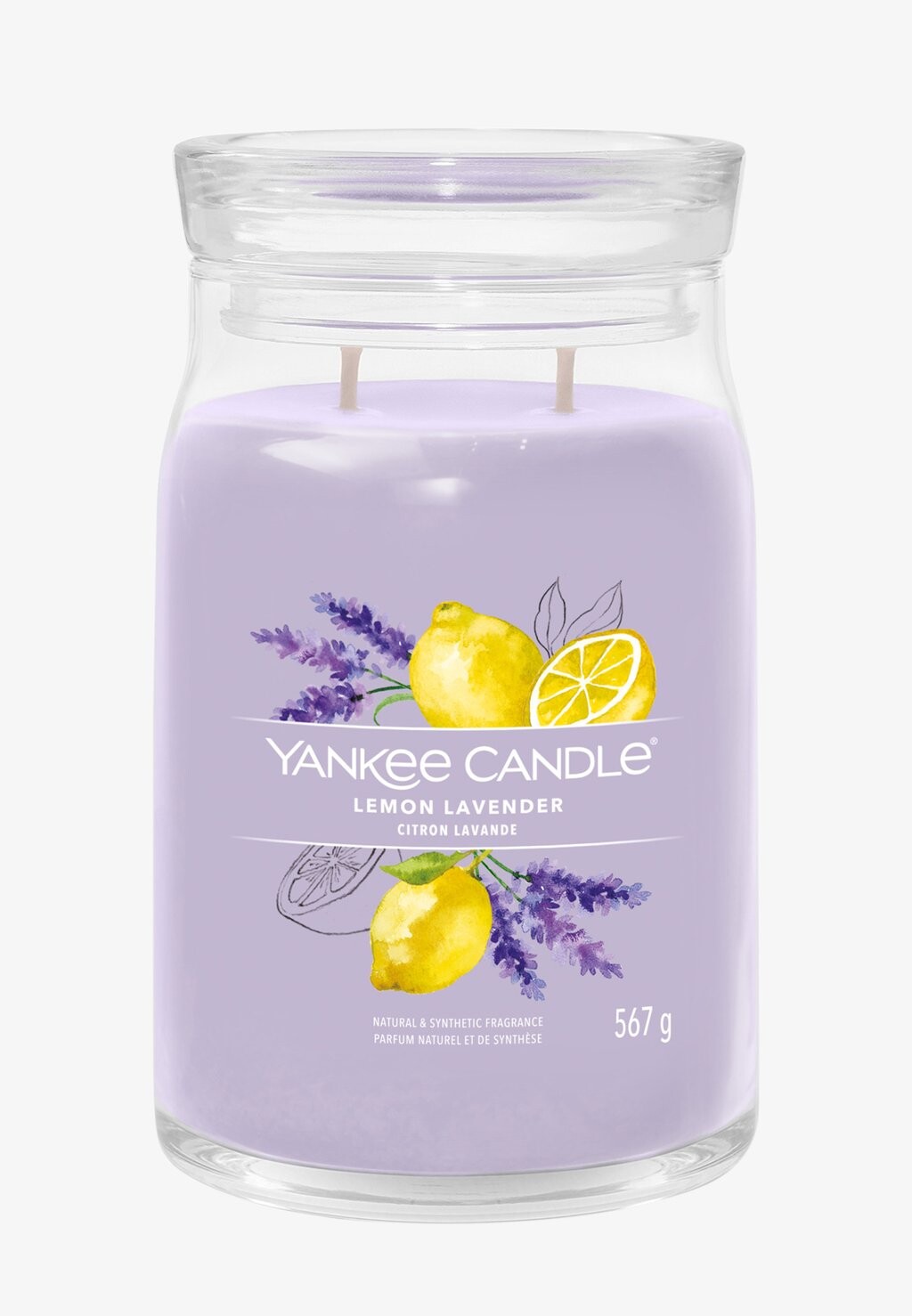 

Ароматическая свеча Signature Large Jar Lemon Lavender Yankee Candle, фиолетовый