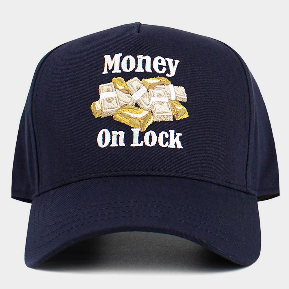 

Бейсболка с вышитой надписью "Деньги под контролем" FASHNZFAB, темно-синий