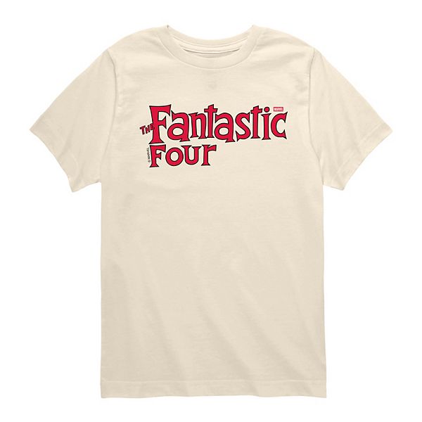 

Футболка Marvel The Fantastic Four: First Steps Classic Logo для мальчиков 8-20 Licensed Character, Cream