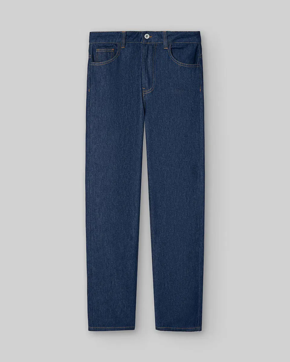 

Женские прямые джинсы из переработанного хлопкового денима Adolfo Dominguez, синий