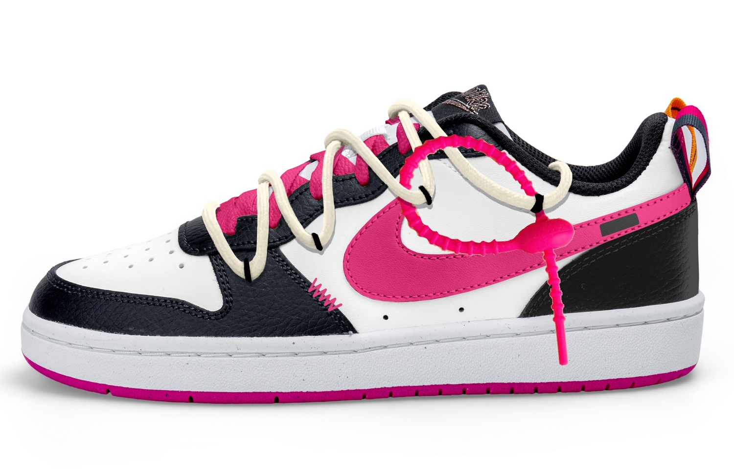 

Nike Детские низкие скейтбордистские кроссовки Court Borough, белые, черные, красные, для подростков