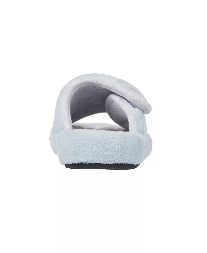 Женские тапочки-кроксы Microterry Spa Slide Clog Isotoner Signature, синий — фото 4