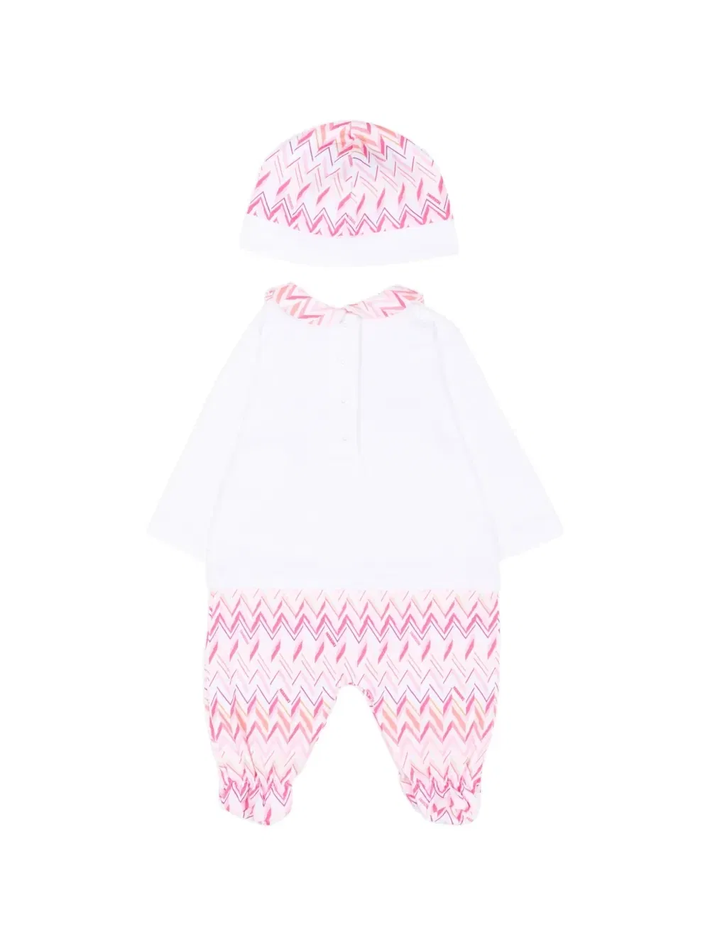 Комплект для новорожденного с узором зигзаг Missoni Kids, белый — фото 2