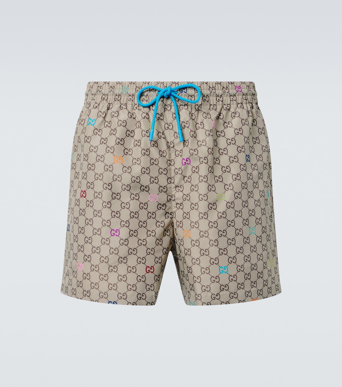 

GG принтованные поплиновые плавки Gucci, Beige/Ebony/Mc