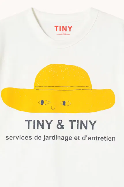 Футболка с принтом Tiny Hat Graphic Tee Tinycottons, белый — фото 4