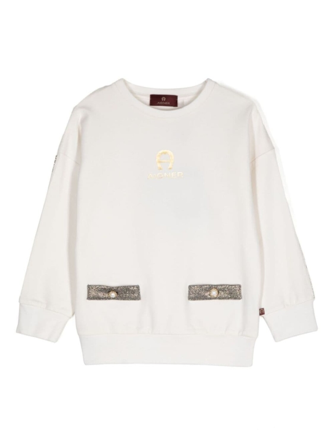 

Aigner Kids джерси-толстовка с логотипом, нейтральный цвет