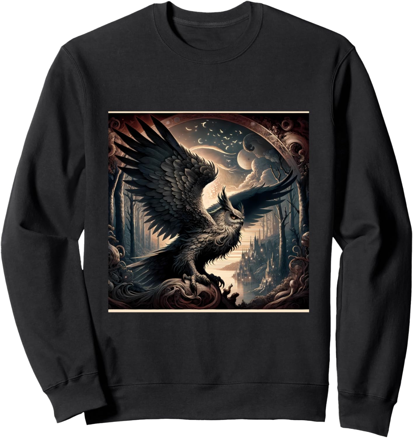 

Толстовка древнегреческая сова, яркая птица, гик, бохо, природа Owl Gifts And Shirts, черный