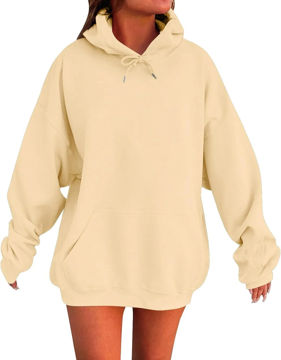 

Толстовка FQZWONG с капюшоном для женщин, оверсайз, с карманами