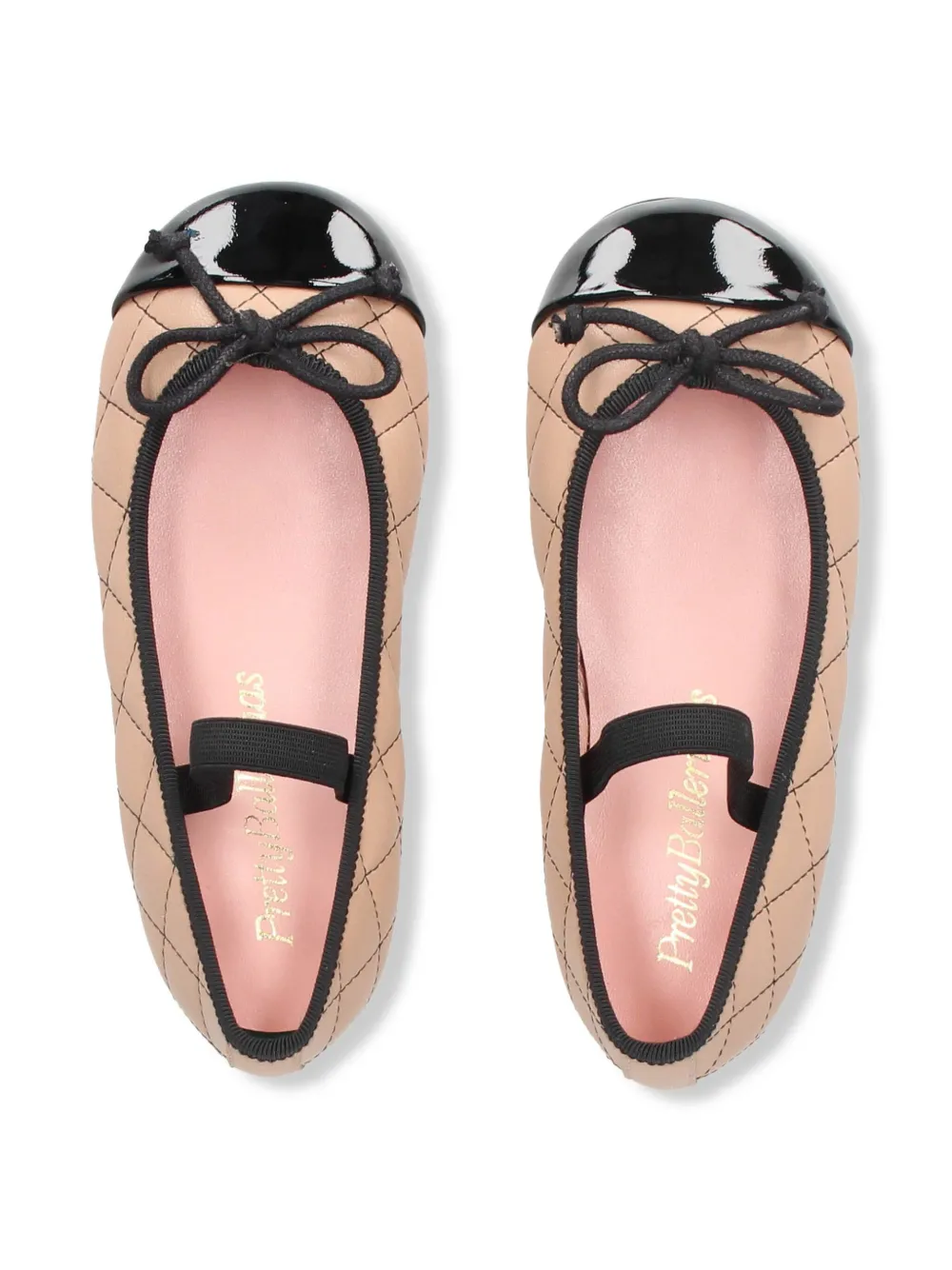 Двухцветные балетки Pretty Ballerinas Kids, нейтральный — фото 4