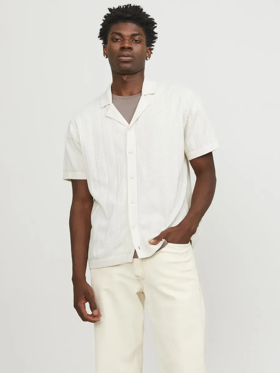 

Рубашка-поло Jack & Jones "JORVALENCIA STRUCTURE KNIT SS POLO SN", цвет Sea Salt