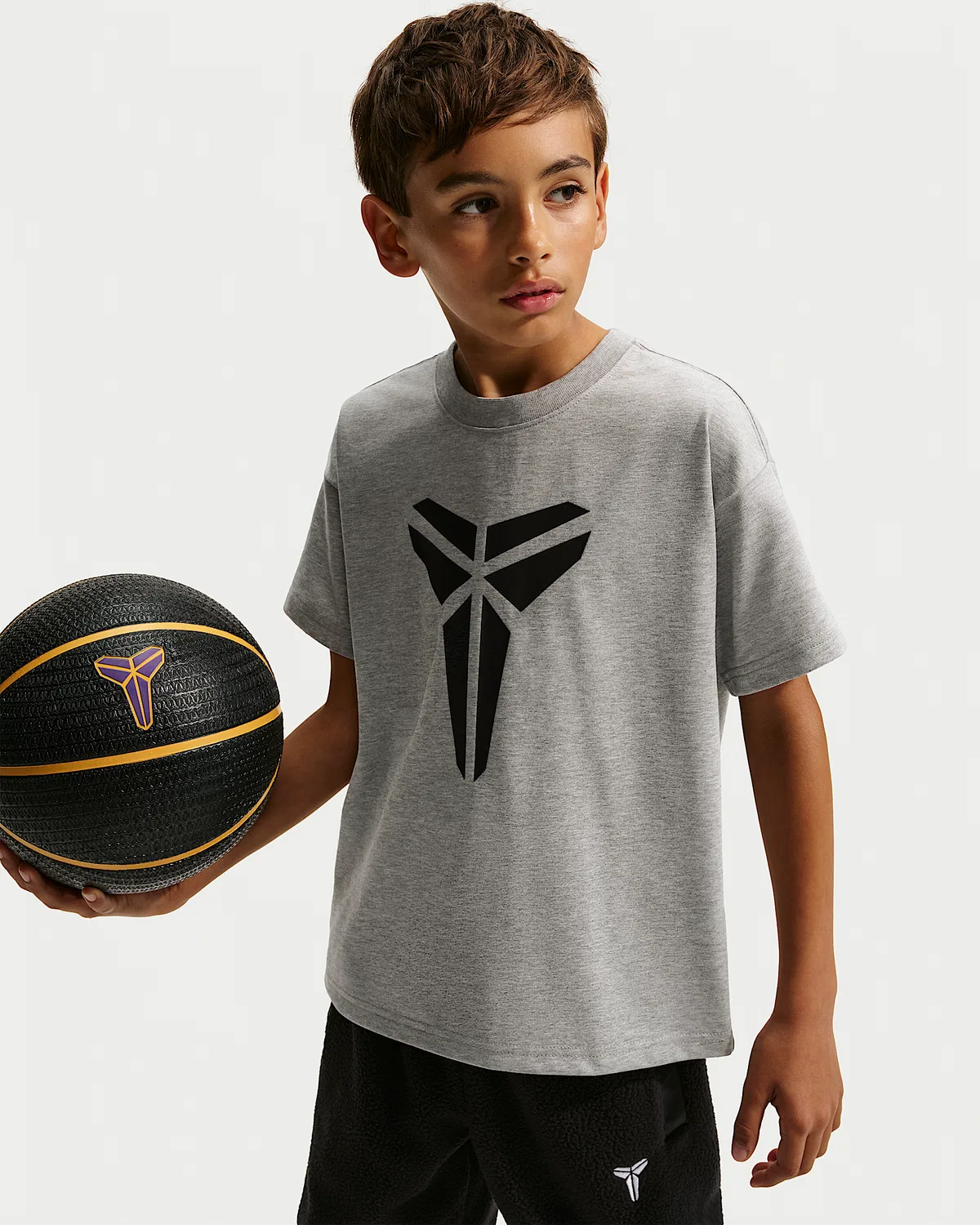 Детская футболка Dri-FIT Max90 Kobe, Dark Grey Heather — фото 3